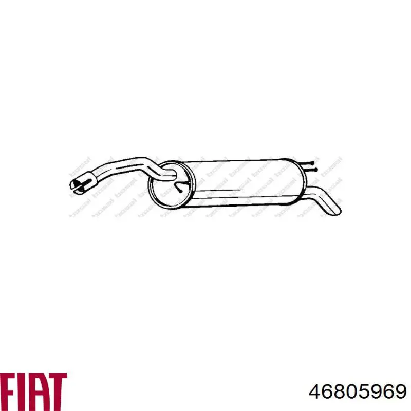 Выхлоп задний Fiat/Alfa/Lancia 46805969 цена, от 88.67 USD
