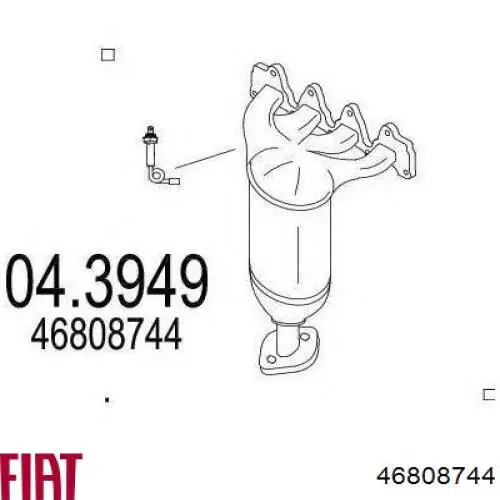 Каталитический нейтрализатор отработавших газов Fiat/Alfa/Lancia 46808744 цена, от 907.41 USD