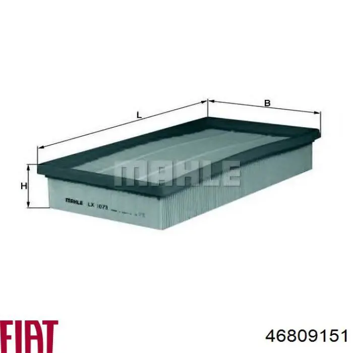 46809151 Fiat/Alfa/Lancia Воздушный фильтр двигателя