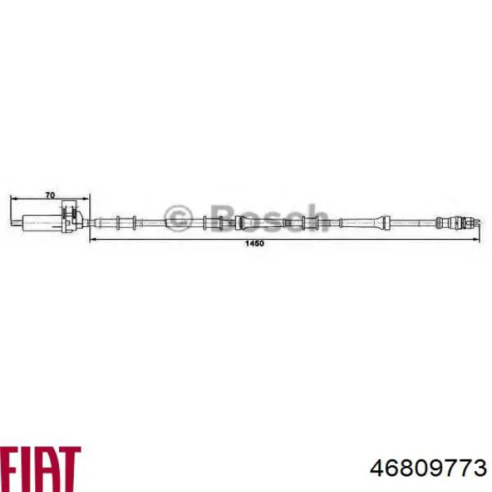 Датчик АБС (ABS) задний правый Fiat/Alfa/Lancia 46809773 цена, от 19.25 USD