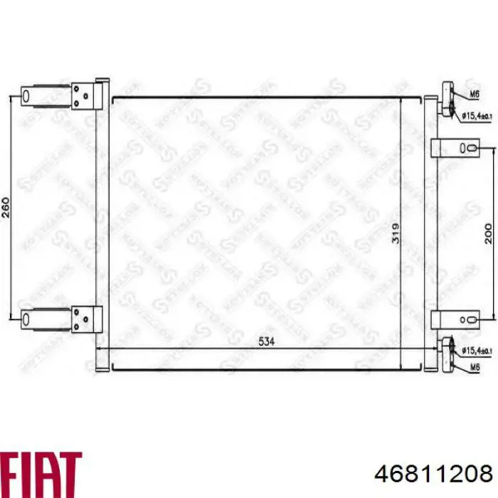 Радиатор кондиционера 46811208 Fiat/Alfa/Lancia