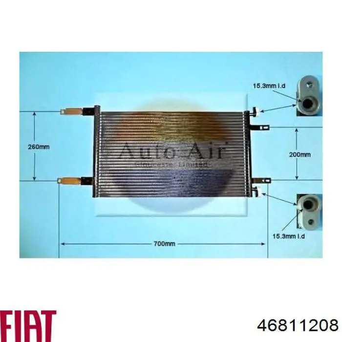 46811208 Fiat/Alfa/Lancia Конденсатор