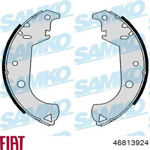 Купить 46813924 Fiat/Alfa/Lancia Задние барабанные тормозные колодки
