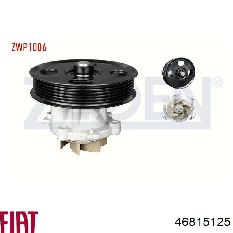 Помпа охлаждения Fiat/Alfa/Lancia 46815125 цена, от 30.58 USD
