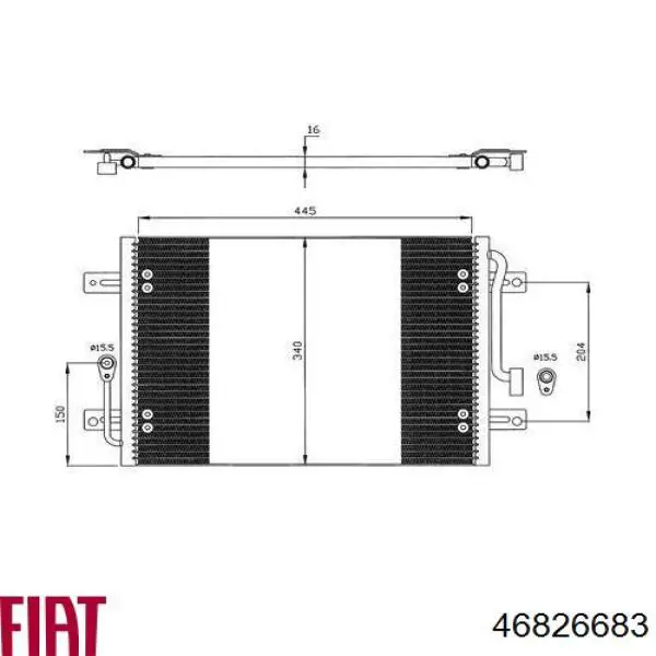 Радиатор кондиционера 46826683 Fiat/Alfa/Lancia