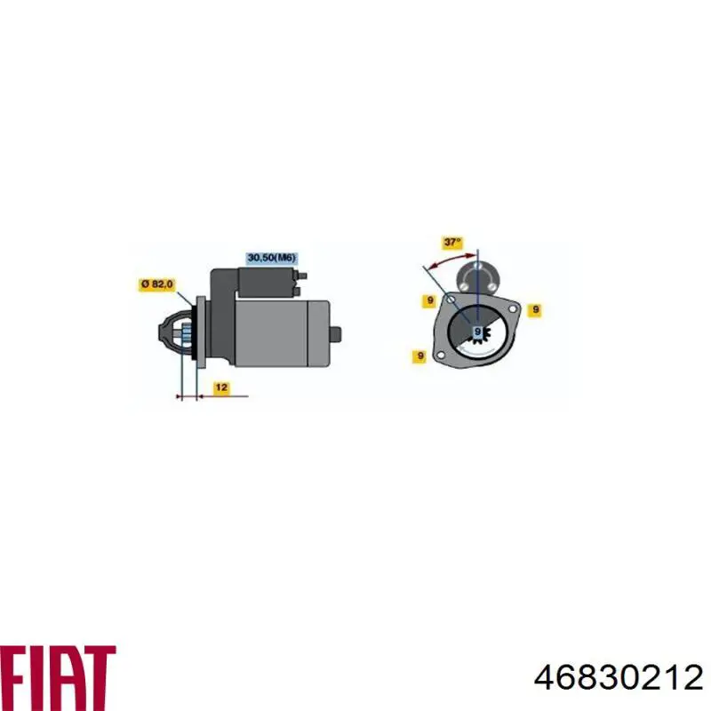 Стартер Fiat/Alfa/Lancia 46830212 цена, от 97.91 USD