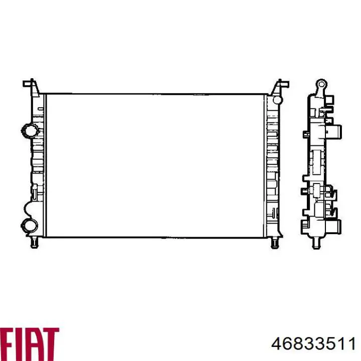 Радиатор 46833511 Fiat/Alfa/Lancia