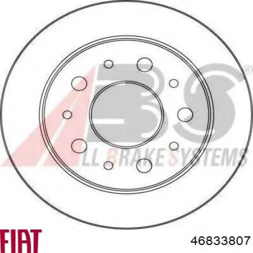 Задний тормозной диск Fiat/Alfa/Lancia 46833807 цена, от 46.78 USD