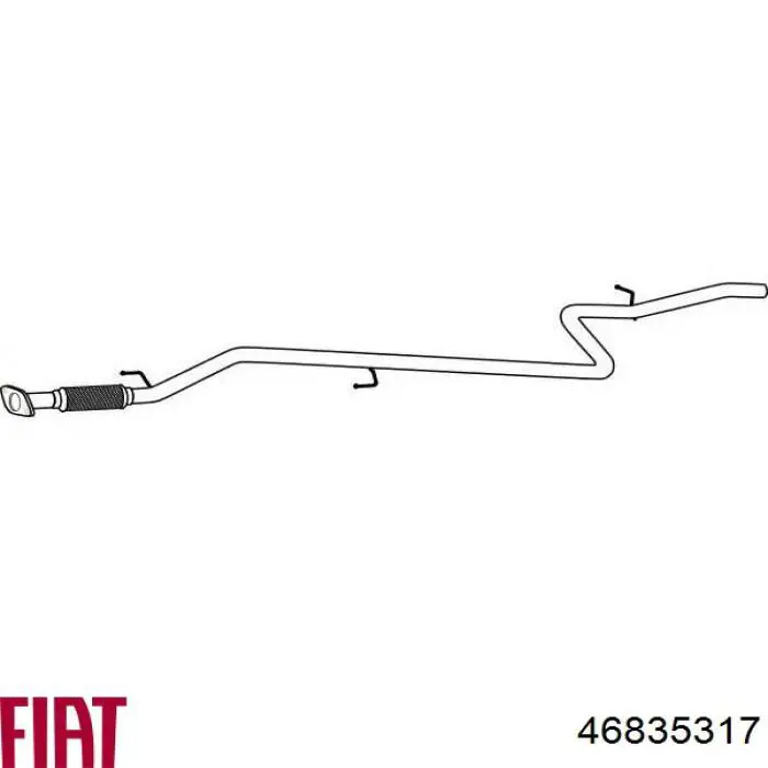 46835317 Fiat/Alfa/Lancia Труба выхлопная от катализатора