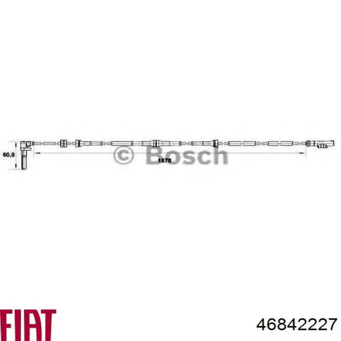 Датчик антиблокировочной системы торможения Fiat/Alfa/Lancia 46842227 цена, от 16.01 USD