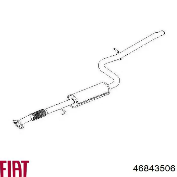 46843506 Fiat/Alfa/Lancia Глушитель центральный