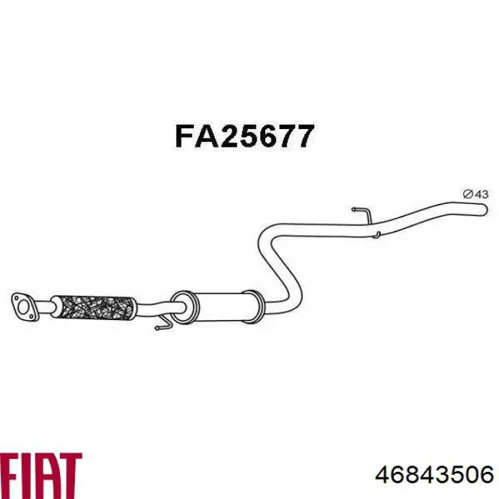 Купить 46843506 Fiat/Alfa/Lancia Выхлоп центральный