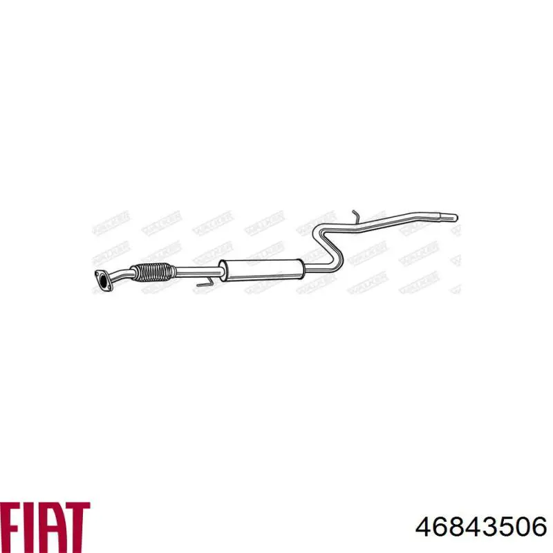 Глушитель, центральная часть Fiat/Alfa/Lancia 46843506 цена, от 79.33 USD