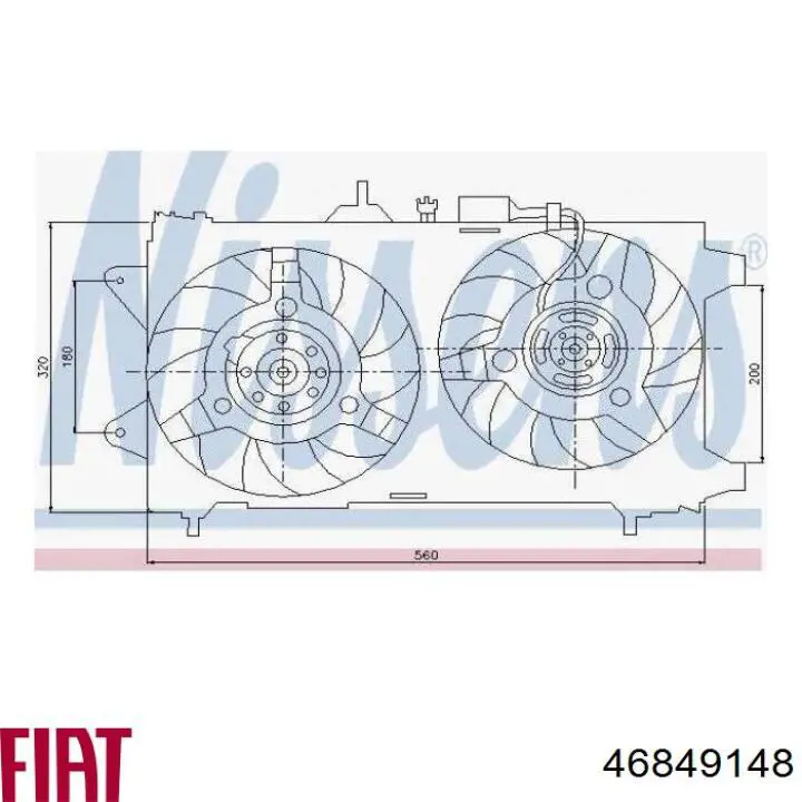 Диффузор радиатора охлаждения в сборе с мотором и крыльчаткой Fiat/Alfa/Lancia 46849148 цена, от 29.95 USD