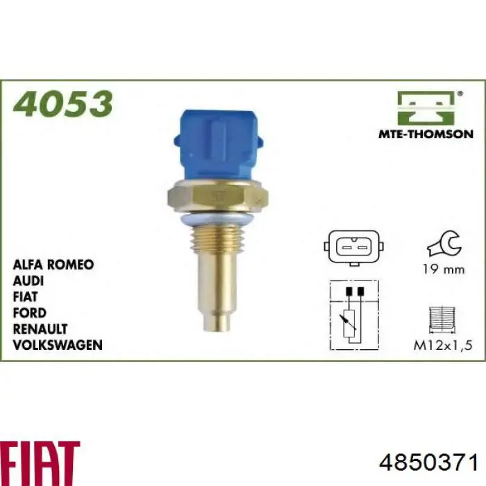 Датчик указателя температуры охлаждающей жидкости Fiat/Alfa/Lancia 4850371 цена, от 4.40 USD