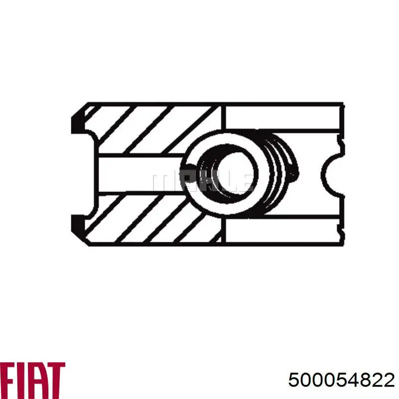 Кольца поршневые на 1 цилиндр, 2-й ремонт (+0,50) Fiat/Alfa/Lancia 500054822 цена, от 28.38 USD