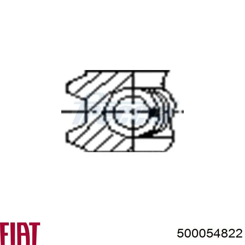 Комплект поршневых колец на 1 цилиндр, 2-й ремонт (+0,50) 500054822 Fiat/Alfa/Lancia