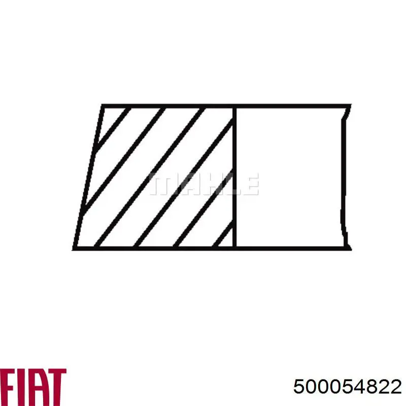 500054822 Fiat/Alfa/Lancia Комплект поршневых колец на 1 цилиндр, 2-й ремонт (+0,50)