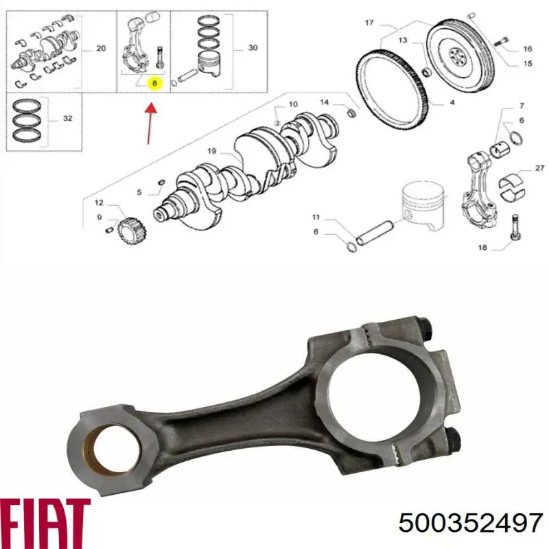 ORK500352497 GP Шатун двигателя