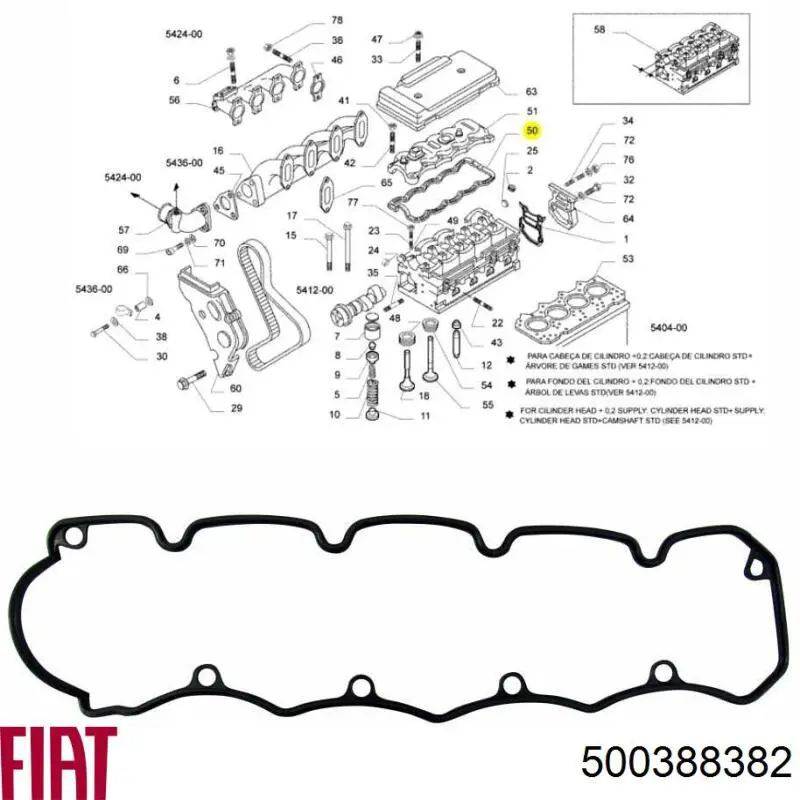 Прокладка крышки двигателя Renault Trafic I фургон (TXX) (1989 - 2001) цена, от 6.99 USD