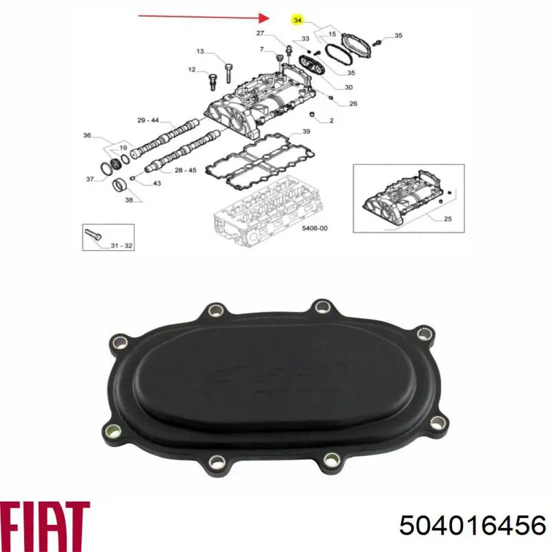 Задняя крышка головки блока цилиндров (ГБЦ) Fast FT45315 цена, от 19.91 USD