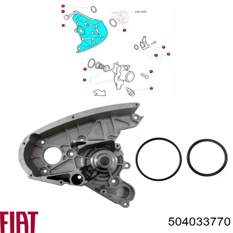 504033770 Fiat/Alfa/Lancia Насос водяной