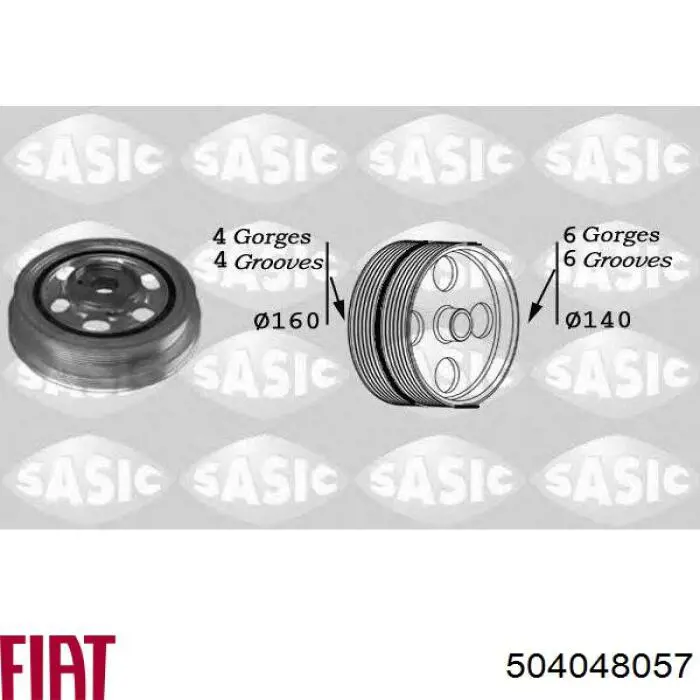 504048057 Fiat/Alfa/Lancia Шкив коленчатого вала
