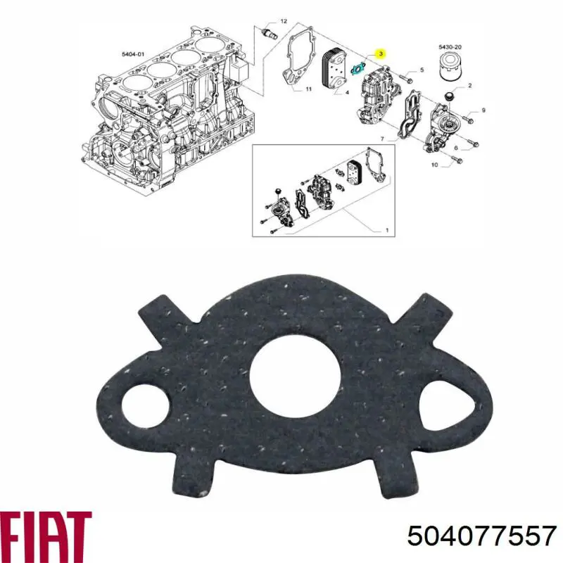 Прокладка радиатора масляного Fiat/Alfa/Lancia 504077557 цена, от 3.09 USD