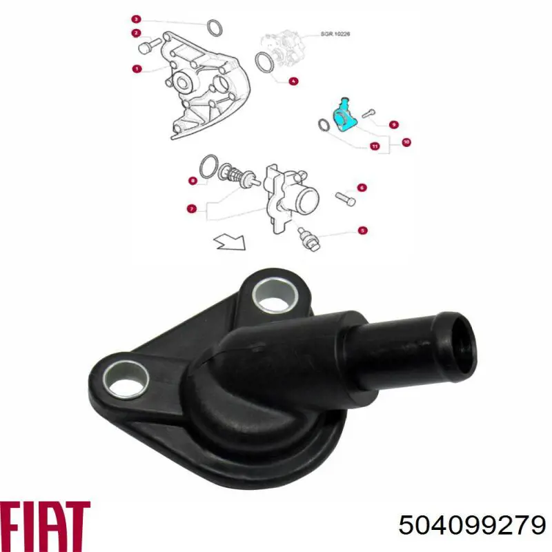 5080041 Autotechteile Тройник системы охлаждения
