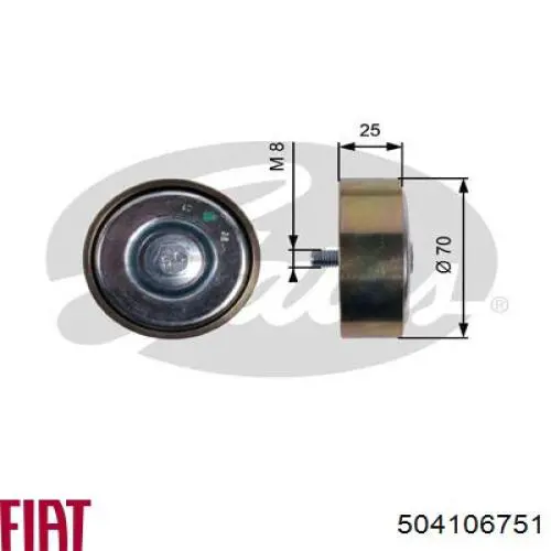 Натяжной ролик 504106751 Fiat/Alfa/Lancia