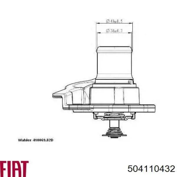Кожух термостата Fiat/Alfa/Lancia 504110432 цена, от 24.41 USD