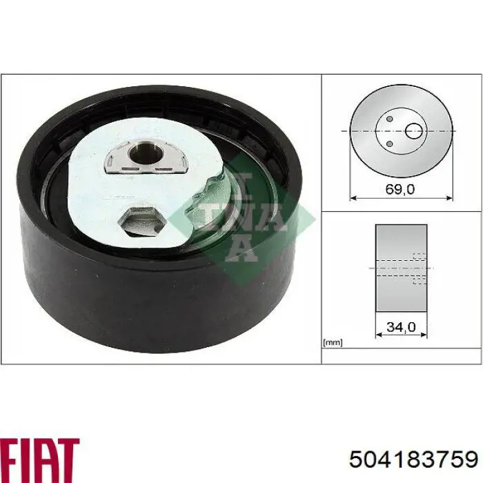 Натяжной ролик ремня ГРМ Fiat/Alfa/Lancia 504183759 цена, от 37.85 USD