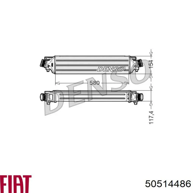 Интеркулер 50514486 Fiat/Alfa/Lancia