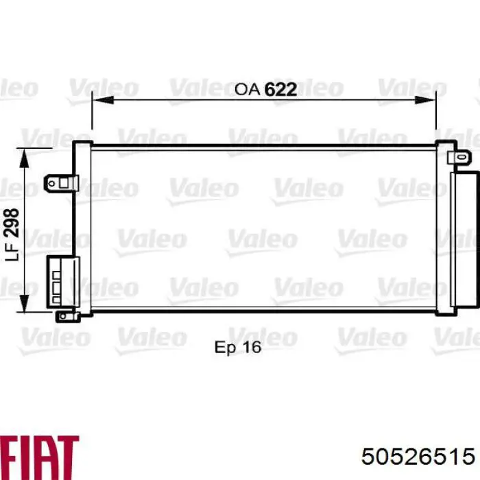 Конденсатор кондиционера Fiat/Alfa/Lancia 50526515 цена, от 75.87 USD
