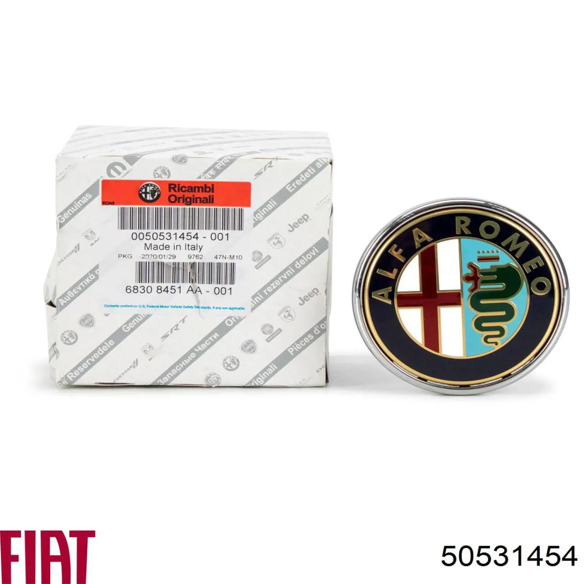 50516864 Fiat/Alfa/Lancia emblema de tampa de porta-malas (emblema de firma)