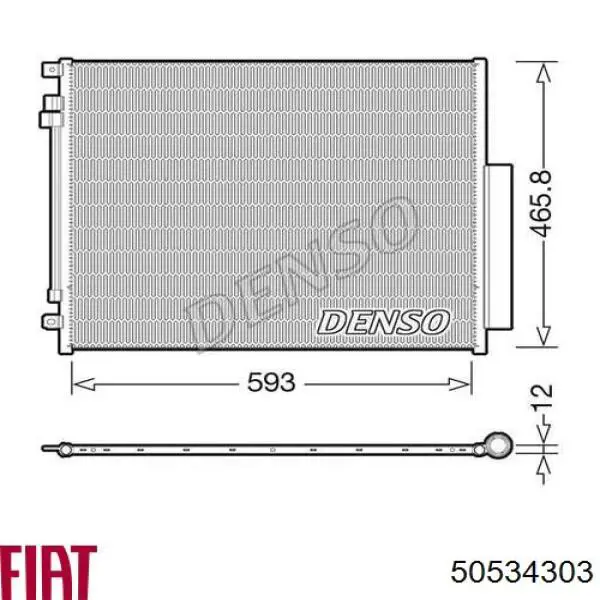 50534303 Fiat/Alfa/Lancia radiador de aparelho de ar condicionado