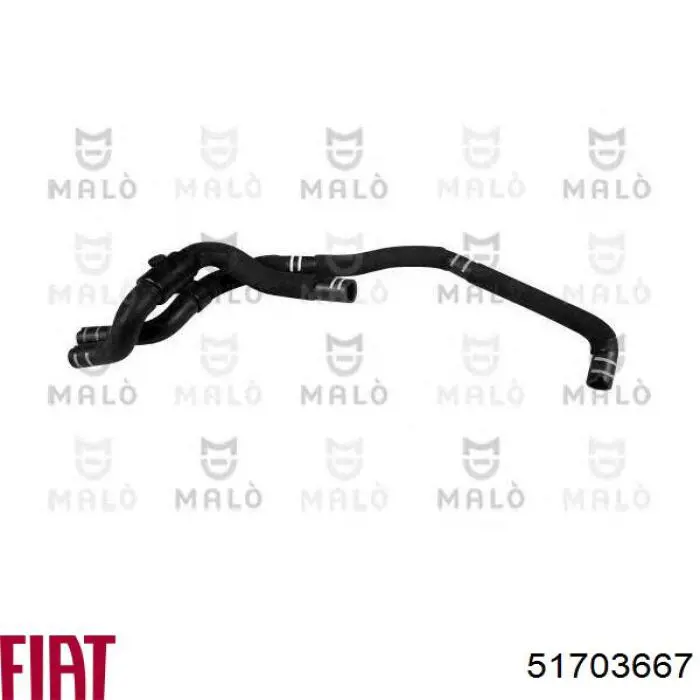 Купить 51703667 Fiat/Alfa/Lancia Шланг радиатора отопителя/печки, сдвоенный