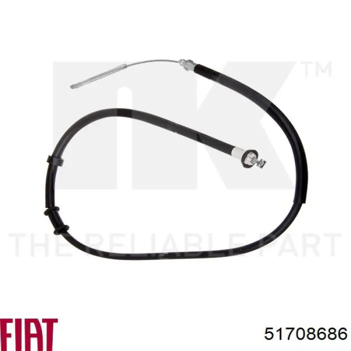 Трос ручника 51708686 Fiat/Alfa/Lancia