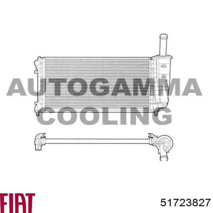 Радиатор охлаждения двигателя Fiat/Alfa/Lancia 51723827 цена, от 51.31 USD