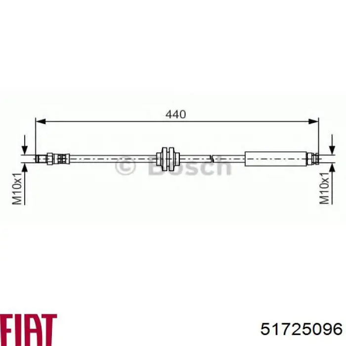 Задний тормозной шланг FT1367814080 Fast