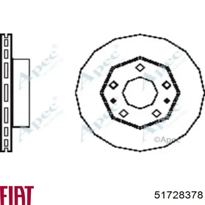 Купить 51728378 Fiat/Alfa/Lancia Ротор тормозной
