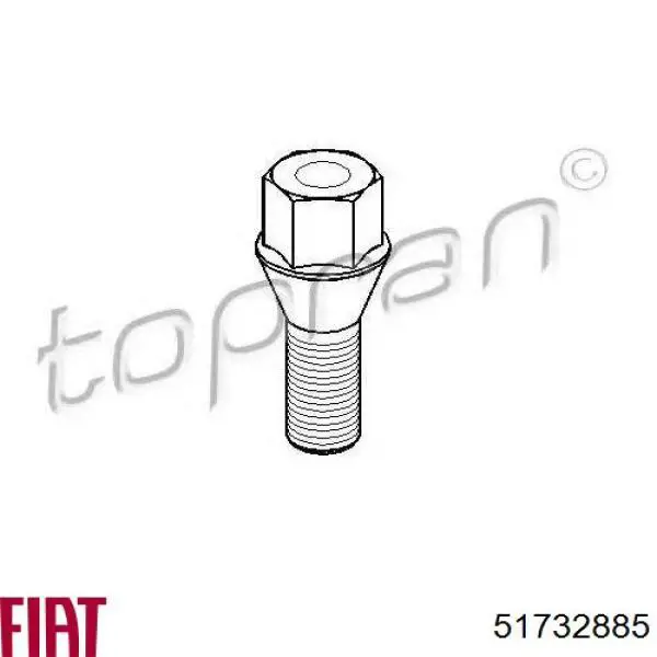 Болт колесный  Fiat/Alfa/Lancia 51732885 цена, от 1.19 USD