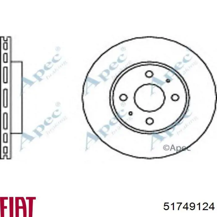 Тормоз дисковый передний Fiat/Alfa/Lancia 51749124 цена, от 25.87 USD