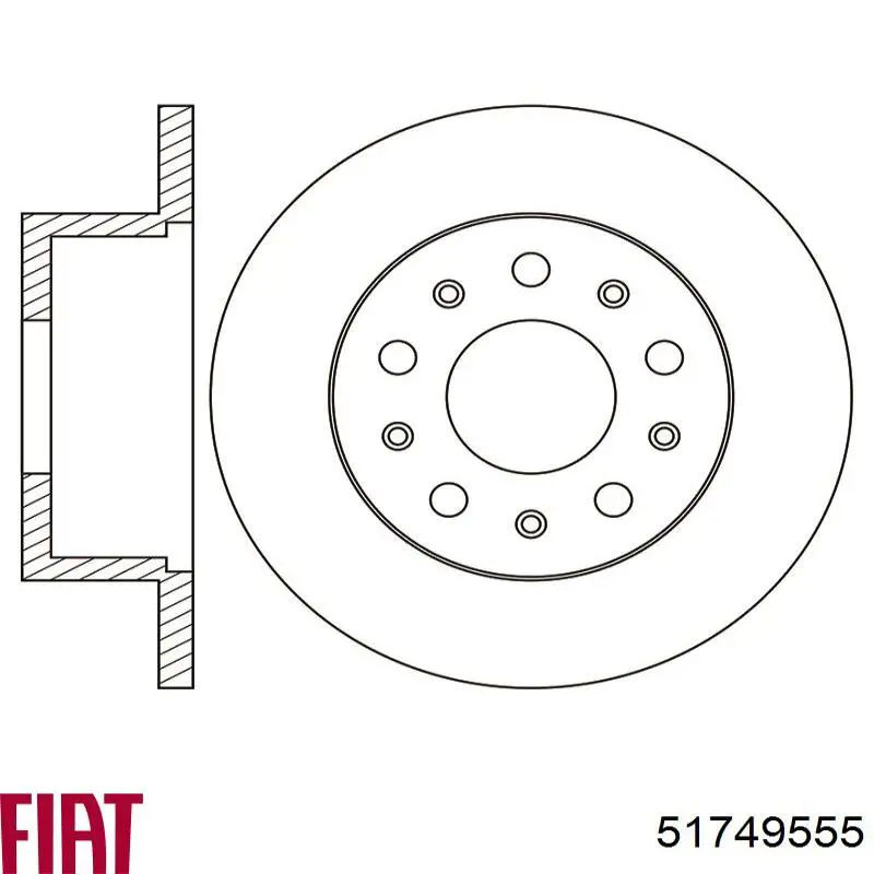 Задний тормозной диск Fiat/Alfa/Lancia 51749555 цена, от 44.34 USD