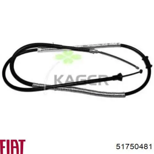 Купить 51750481 Fiat/Alfa/Lancia Трос стояночного тормоза задний левый