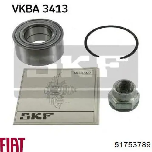 Комплект подшипника ступицы колеса Fiat/Alfa/Lancia 51753789 цена, от 15.01 USD