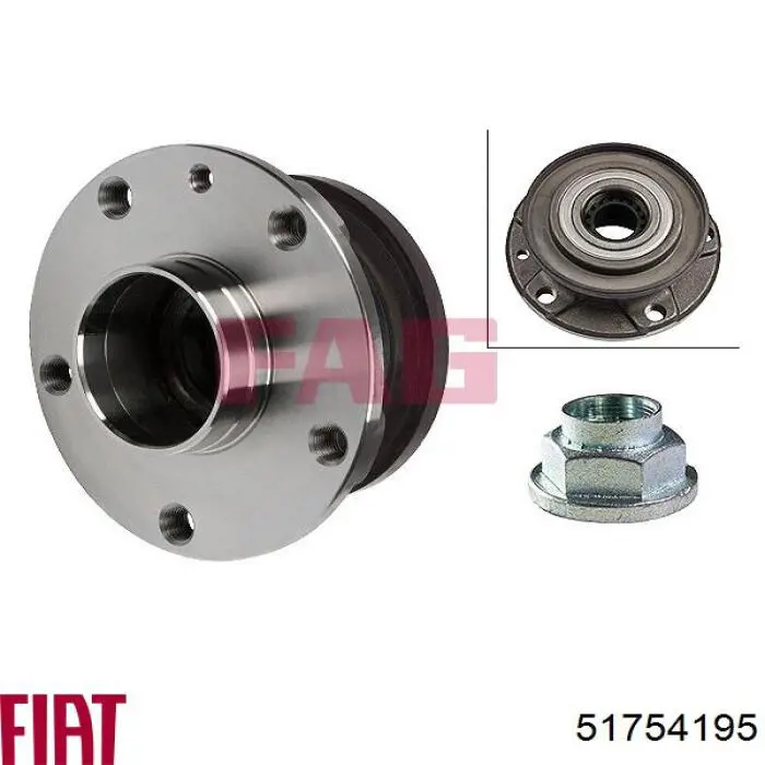 Ступица заднего колеса Fiat/Alfa/Lancia 51754195