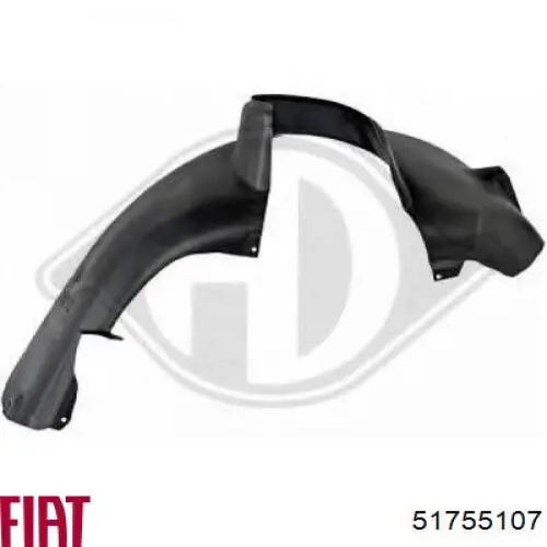 Guarda-barras direito do pára-lama dianteiro 51755107 Fiat/Alfa/Lancia