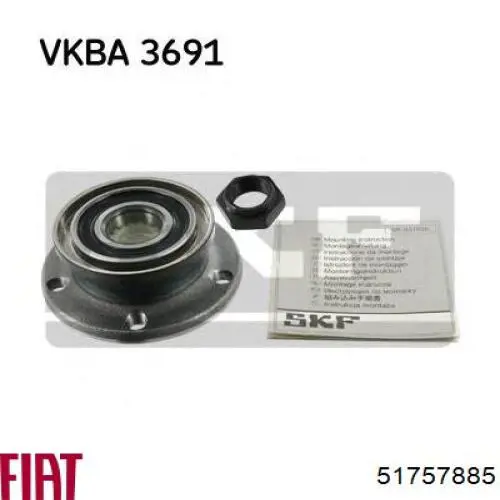 Ступицы задних колес Fiat/Alfa/Lancia 51757885 цена, от 36.95 USD