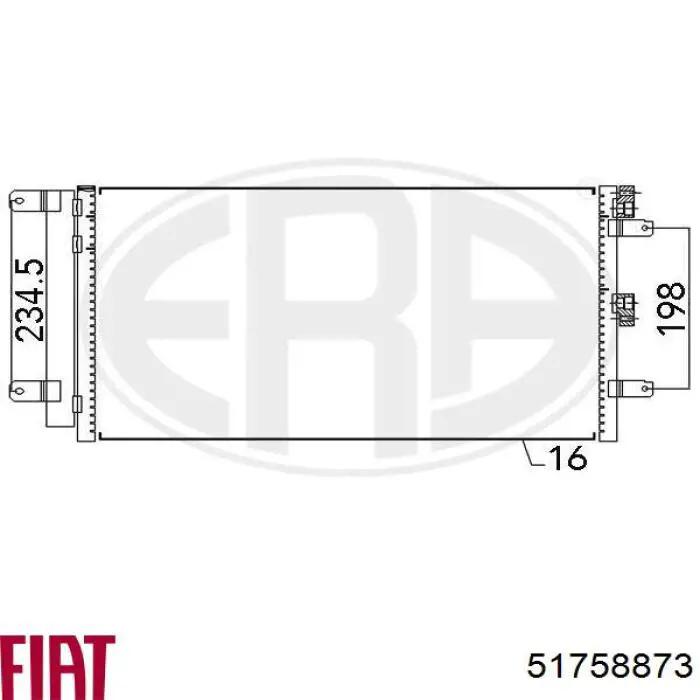 51758873 Fiat/Alfa/Lancia Конденсатор